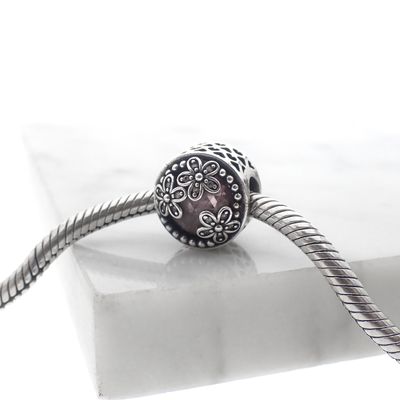 Image 2 of Pandora Moment charm; Silver; Dazzling Daisy