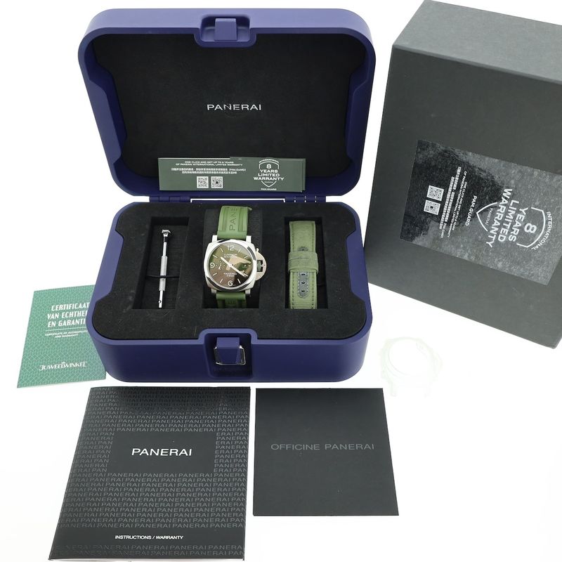 Image 22 of Panerai Luminor Marina Verde Smeraldo PAM01356; Automatic Men's Watch