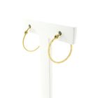 Image 3 of Gold flat earrings with pattern | Ø 17 mm