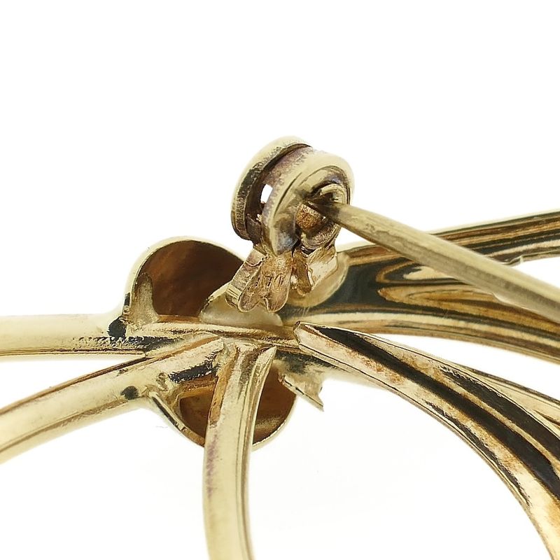 Image 5 of Vintage gold abstract brooch