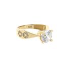 Image 8 of Gold Solitaire Ring with Zirconia