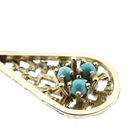 Image 7 of Vintage gold pendant with turquoise.