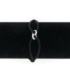 Image 6 of Forever Knots® Handmade Black Satin Bracelet with Silver Link