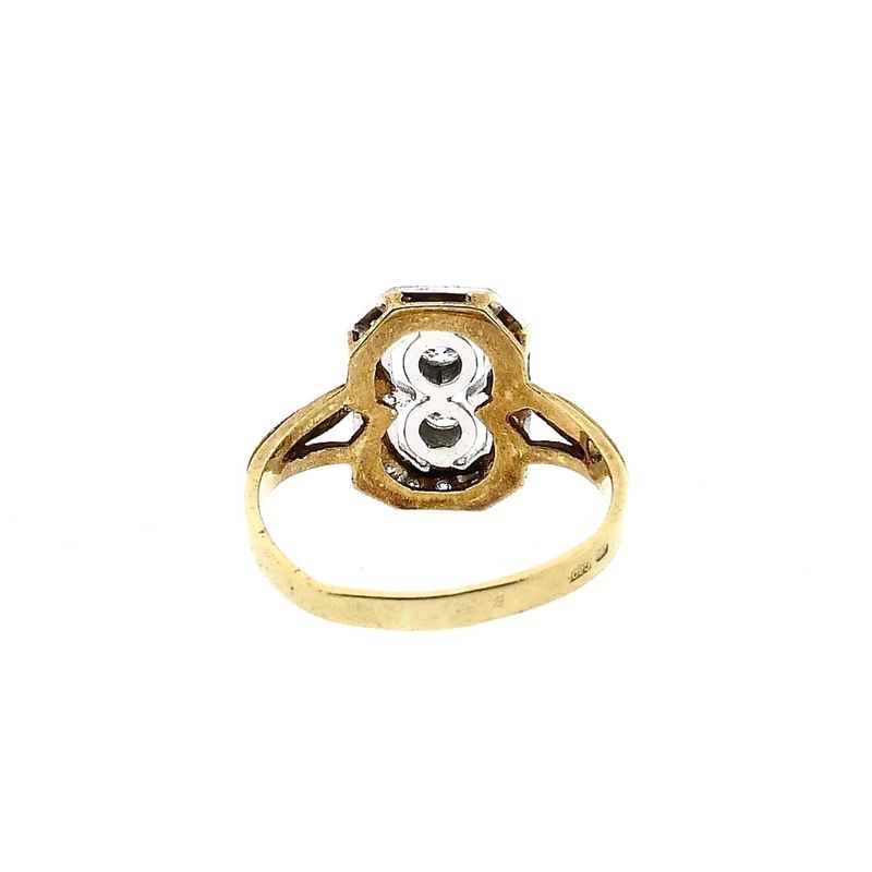 Image 4 of Gold Art Deco Ring with Diamond; 0.51 ct.