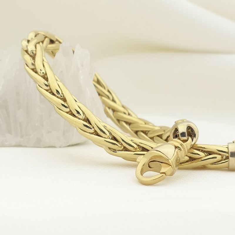 Image 2 of 18K Gold Foxtail Link Bracelet | 18.5 cm