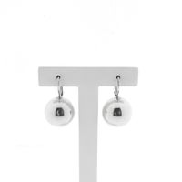 Silver earrings with balls