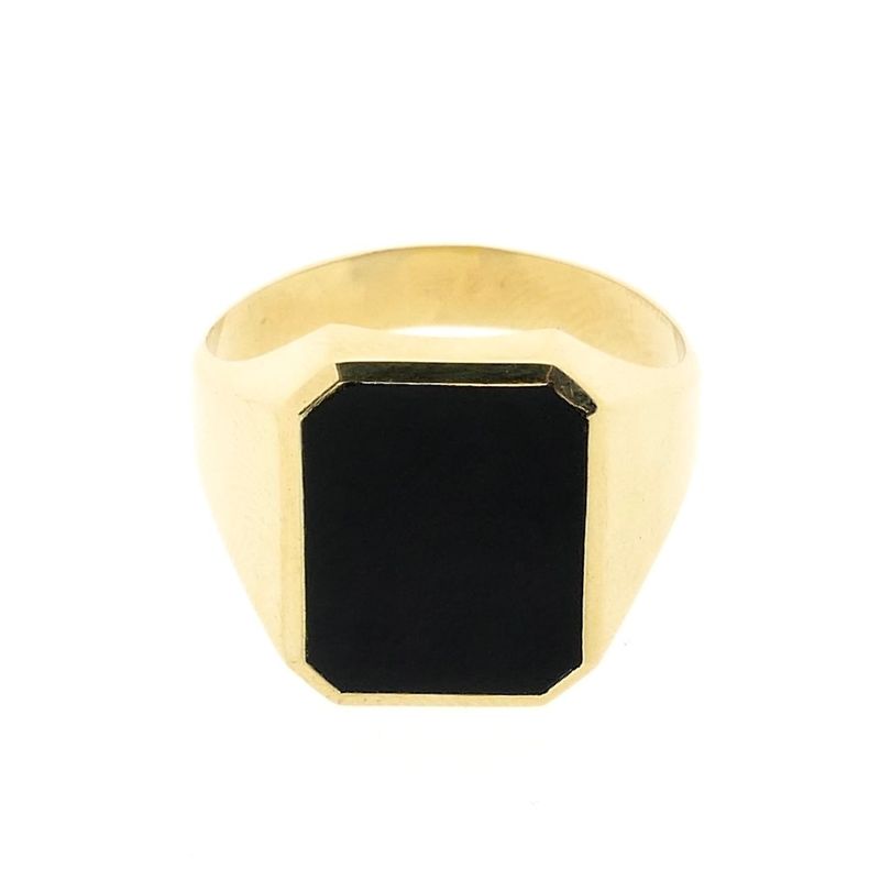 Image 5 of Gold Seal Ring with Onyx