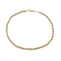 Gold twisted link bracelet | 22.5 cm
