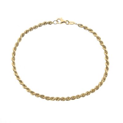 Image 1 of Gold twisted link bracelet | 22.5 cm