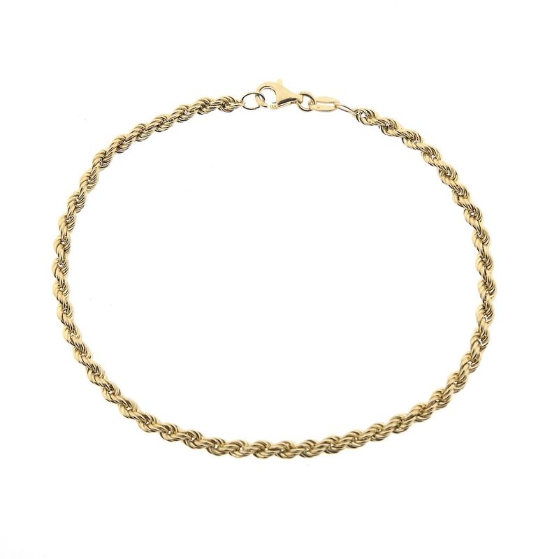 Image 1 of Gold twisted link bracelet | 22.5 cm