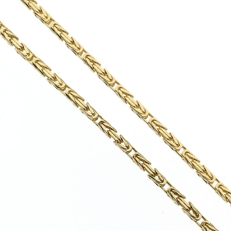 Image 3 of Gold thin square king chain | 57.5 cm