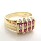 Image 3 of 18 carat gold ring with zirconia and spinel