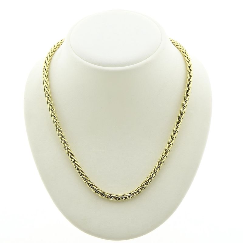 Image 3 of Gold necklace with foxtail link | 45 cm