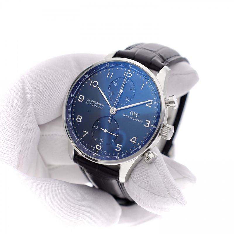 Image 5 of IWC Portuguese Chronograph 'Blue' IW371491; Automatic Men's Watch