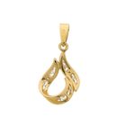 Image 9 of Gold pendant with zirconia stones