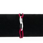 Image 6 of Forever Knots® Handmade Bordeaux Satin Bracelet with Silver Link