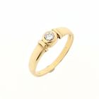 Image 1 of Gold solitaire ring with diamond; 0.14 ct.