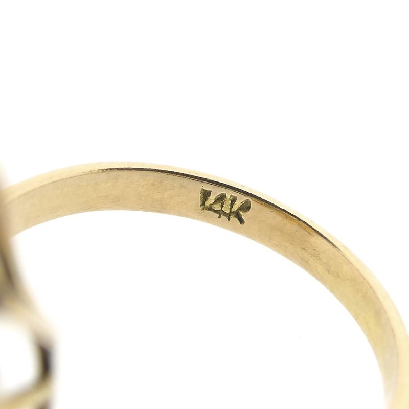 Image 8 of Vintage gold ring from Kuan Yin in red coral