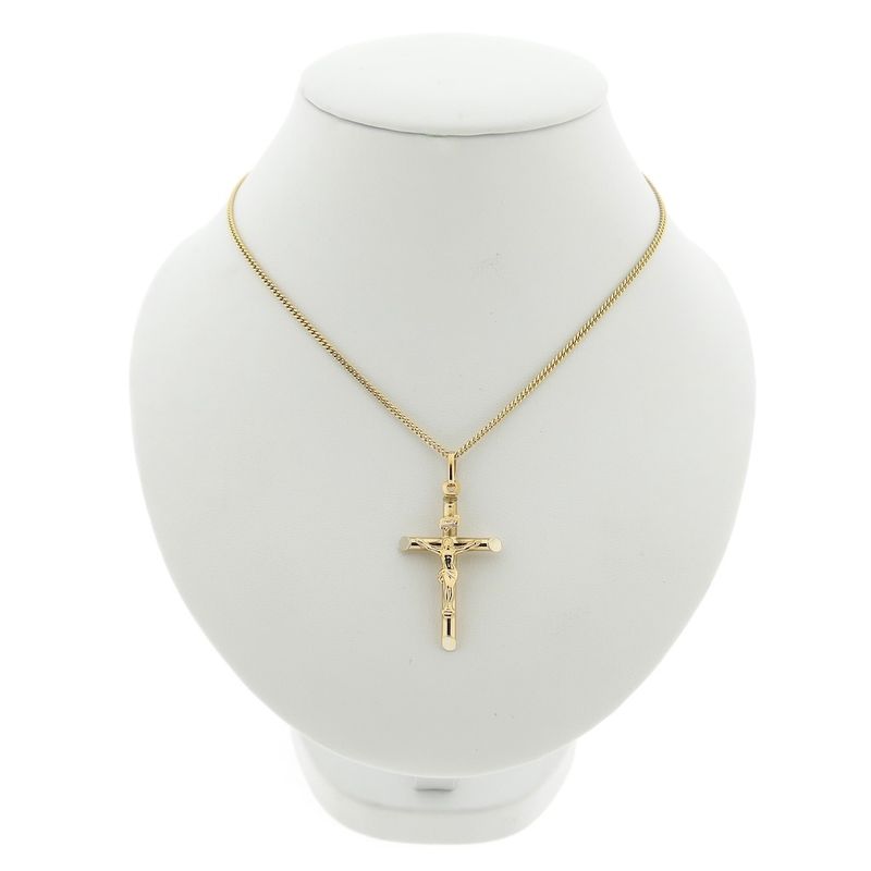 Image 3 of 18-karat gold pendant of a cross with corpus | INRI