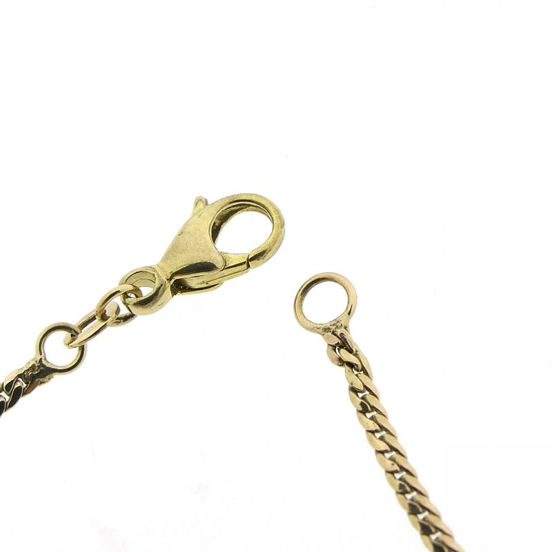 Image 7 of 8K sapphire and diamond necklace; 0.06 ct. | 43 cm