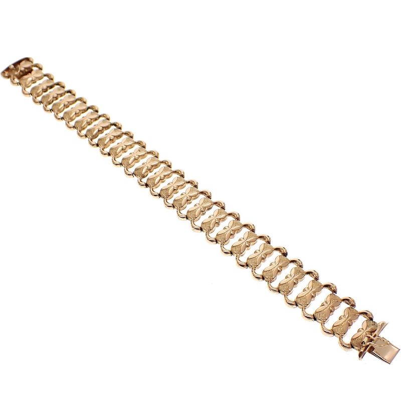 Image 5 of Fantasy gold link bracelet; 18 cm