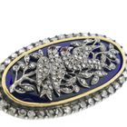 Image 5 of Antique gold brooch with diamonds and ruby approx. 0.81 ct.