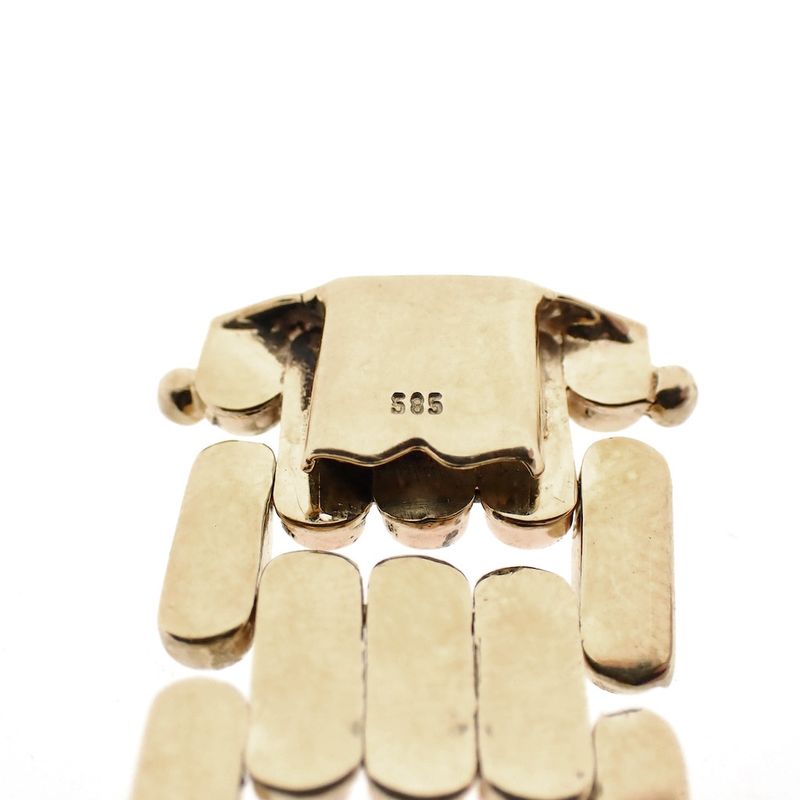 Image 6 of Vintage two-tone gold wide link bracelet