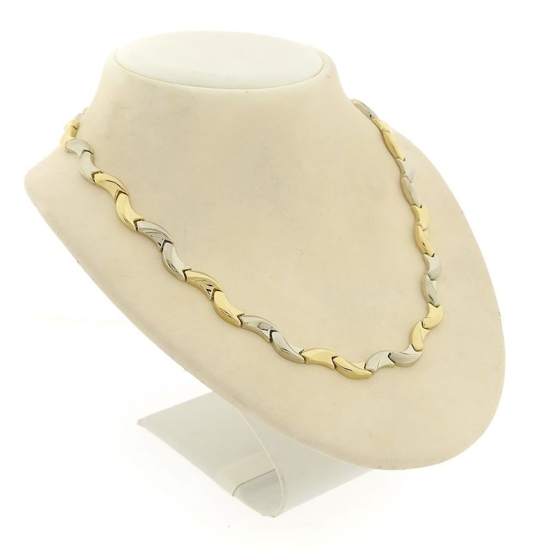 Image 3 of Two-tone gold fantasy link chain | 44 cm