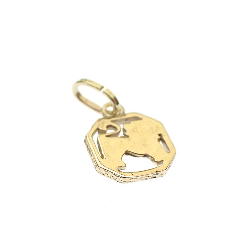 Image 5 of Gold zodiac sign pendant; Leo
