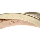 Image 5 of Tricolor gold trinity ring