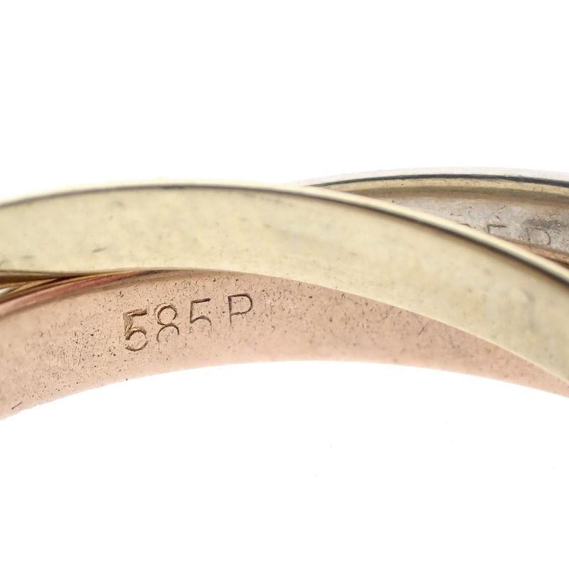 Image 5 of Tricolor gold trinity ring