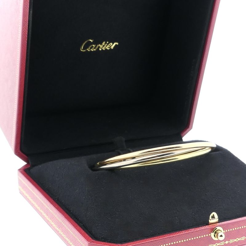 Image 4 of Gold Cartier Trinity bracelet; Size M