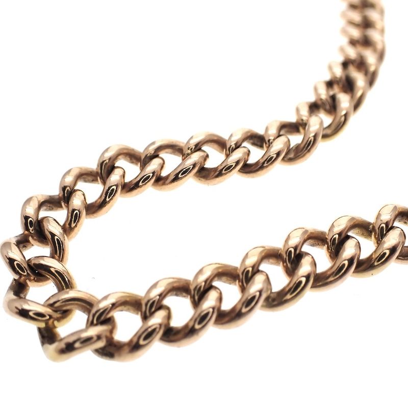 Image 4 of Rose gold watch chain; Chatelaine (for a pocket watch)