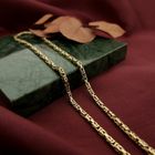 Image 2 of Gold square king link necklace