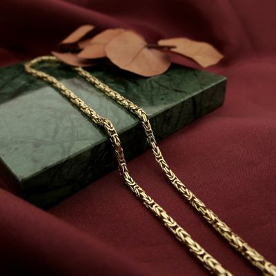 Gold square king link necklace Image 2 of Gold square king link necklace