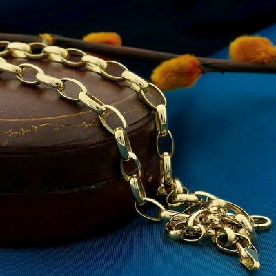 Image 2 of Gold anchor link chain | 45 cm