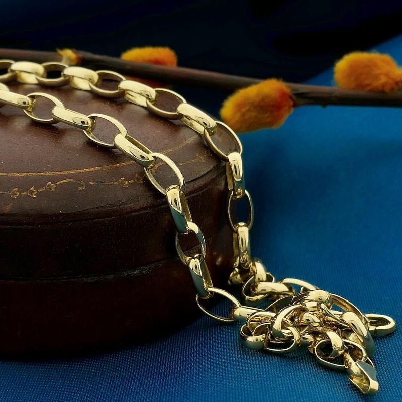 Image 2 of Gold anchor link chain | 45 cm