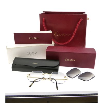 Cartier sunglasses - Panthere; CT0028O - 56-16-140 - Incl. original Cartier box and papers Image 2 of Cartier sunglasses - Panthere; CT0028O - 56-16-140 - Incl. original Cartier box and papers