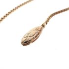 Image 5 of Antique gold Venetian link necklace with garnet