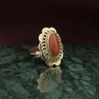 Image 6 of Vintage gold ring with red coral