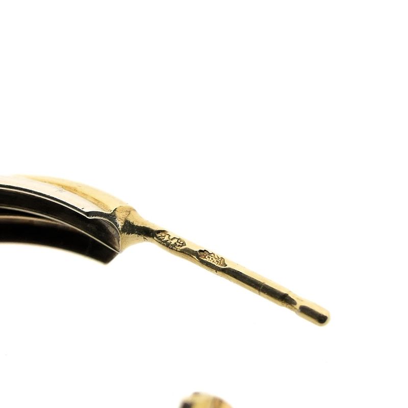 Image 3 of Tricolor gold twisted earrings