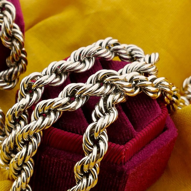 Image 2 of Silver Twisted Link Chain