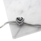 Image 2 of Pandora Moments charm; Silver; Sparkling Entwined Hearts