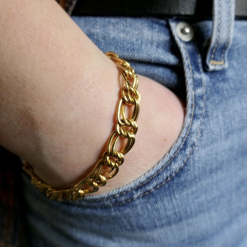 Image 10 of Golden Prince of Wales link bracelet