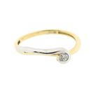 Image 4 of Two-tone gold solitaire ring with zirconia