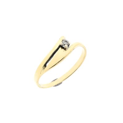 Gold solitaire ring with zirconia Image 1 of Gold solitaire ring with zirconia