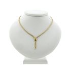 Image 1 of Gold Fantasy Link Necklace with Fixed Pendant; 14 Karat; 43 cm