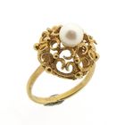 Image 1 of Gold ring with pearl