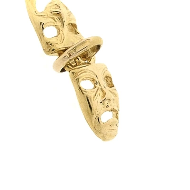 Image 4 of 9 ct. Comedy and tragedy mask pendant/charm