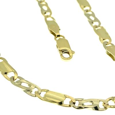 Image 2 of Two-tone gold link chain | 50 cm